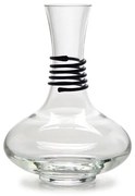 Decanter com Aplicação Espiral Preta Murano Cristais Cadoro