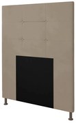 Cabeceira Safira Para Cama Box Solteiro 90 cm Suede - D'Rossi - Bege