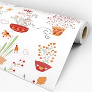 Papel de parede adesivo casual flowers