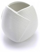 Vaso Decorativo Dobradura Branco em Cerâmica 16,5x17,5 cm - D'Rossi