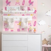 Papel de Parede infantil abc rosa bebê