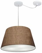 Lustre Pendente Cone Com Desvio Md-4279 Cúpula  21/30x40cm Café - Bivolt