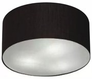 Plafon Cilíndrico Md-3048 Cúpula em Tecido 50x21cm Preto - Bivolt