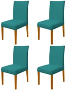 Kit 4 Cadeiras de Jantar Milan Veludo Azul Tiffany