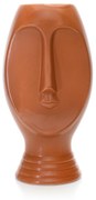 Vaso Decorativo Rosto em Cerâmica Terracota 23,5x11 cm - D'Rossi