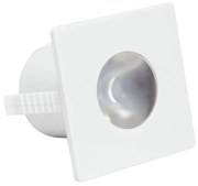 Spot De Embutir Mini Quadrado 1,2W Led 3000K Bivolt 3,5X3,5X2,8Cm Down...