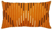 Capa de Almofada Olimpya em Suede Tons Laranja com Vinho - Geométrica - 60x30cm