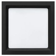 Plafon Led Embutir Quadrado Preto 17w 120 3000k Deep