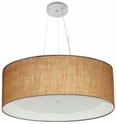 Lustre Pendente Cilíndrico Vivare Md-4142 Cúpula em Tecido 80x30cm - Bivolt