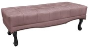 Recamier Decorativo 140cm Loewe Veludo Pés de Madeira Lilás G63 - Gran Belo