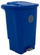 Lixeira Tramontina T-Force Coleta Seletiva Papel em Polipropileno Azul 100 L