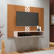 Painel Suspenso Decorativo Oblik TV até 47 Pol Cinamomo/Off White G26 - Gran Belo