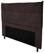 Cabeceira Cama Box Casal Queen 160 cm Marselha Veludo Marrom - Sheep Estofados - Marrom