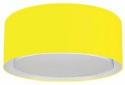 Plafon Duplo Cilíndrico Md-3036 Cúpula em Tecido 50x25cm Amarelo - Bivolt