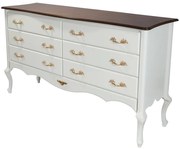 Cômoda Decorativa Beethoven com 6 Gavetas Branco/Imbuía G71 - Gran Belo