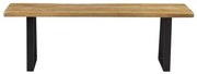 Banco Boston Live Edge Driftwood com Base Aco Grafite 160cm - 54202 Sun House