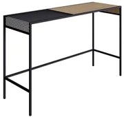 Aparador Para Sala de Estar 120cm Pés Metálicos Dinâmico Hanover/Preto