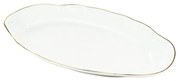 Travessa Rasa Oval 36 Cm Porcelana Schmidt - Dec. Filetado Ouro Pomerode 0010