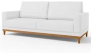 Sofá 2 Lugares 145cm Living Sala de Estar Kayrós D05 Sintético Branco