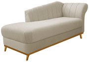 Recamier Vanessa 140cm Lado Esquerdo Suede Bege - ADJ Decor