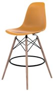 Kit 2 Banquetas Eames Polipropileno Terracota Base Dsw Madeira - 75464 Sun House