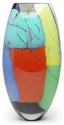 Vaso 50 MS Lascas Coloridas Murano Cristais Cadoro