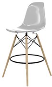 Kit 2 Banqueta Eames Fume Base Dsw Madeira - 75459 Sun House