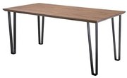 Mesa de Jantar Vult com Tampo MDF Tabaco Base Aço Preta 180cm - 55755 Sun House