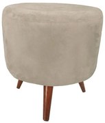 Puff Banqueta Decorativa Dora Redondo Suede - S06 - Bege