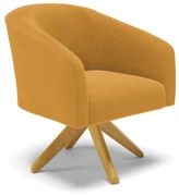 Poltrona Decorativa Giratória MA30 Stella Bouclê D03 - D'Rossi - Mostarda
