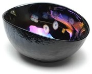 Bowl de Murano Preto Iridescente com Murinas Yalos