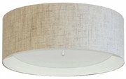 Plafon Cilíndrico Duplo Vivare Md-3008 Cúpula Forrada em Tecido 60x25cm - Bivolt