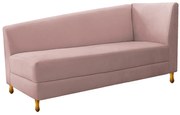 Recamier Valéria 140cm Lado Esquerdo Suede Rosê - ADJ Decor