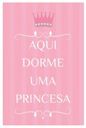 Quadro Placa Decorativa Infantil Princesa 29,5x19,5 cm - D'Rossi