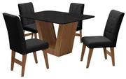 Conjunto Sala de jantar Mesa Bonnie com 6 Cadeiras Judy - Wood Prime 38711