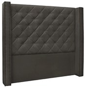 Cabeceira Decorativa Casal 1,64M Loewe Suede Cinza G63 - Gran Belo