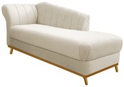 Recamier Vanessa 160cm Lado Direito Corano Bege - ADJ Decor