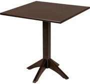 Mesa de Madeira Tramontina London Coluna Central Quadrada em Tauarí Tabaco 4 Lugares 70 cm