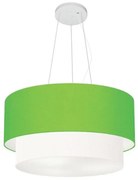 Pendente Cilíndrico Verde Limão e Branco MJ-4061 Para Mesa de Jantar e Estar