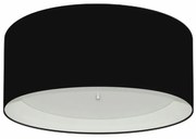 Plafon Cilíndrico Md-3161 Cúpula em Duplo Tecido 50x25cm Preto / Branco - Bivolt