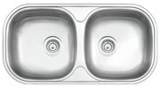 Cuba Dupla Retangular 2C 34 BS Inox 78x39 cm Acetinado Prime com Válvula 4,5 Tramontina 94032102