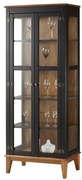 Cristaleira Bia 2 Portas cor Preto com Amendoa 180 cm - 62917 Sun House