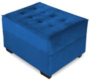 Puff Decorativo Coímbra 60x80 Suede Azul Royal