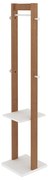Cabideiro Grande para Quarto Sala de Estar AZ1019 MDP Amendoa/Branco G69 - Gran Belo