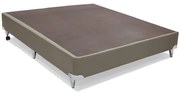 Base de Cama Box Courino Bege Casal 138 cm (LARG) Baixa - 42798 Sun House