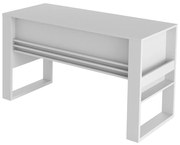 Mesa com Aplique para Escritório Home Office ME4146 MDP Branco G69 - Gran Belo