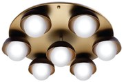 Plafon Cúpula Ø59X17Cm Metal E Globo Ø10Cm 07Xg9 |Old Artisan Plf-5522 (PRETO, FOSCO (BRANCO))