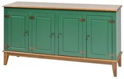 Buffet Antoine 4 Portas cor Verde com Amendoa 149 cm - 62766 Sun House