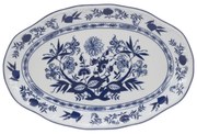 Travessa Rasa Oval 36Cm Porcelana Schmidt - Dec. Cebolinha 2617