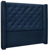 Cabeceira Vicenza Para Cama Box King 195 cm Suede - D'Rossi - Azul Marinho